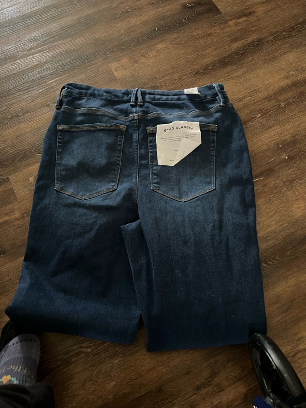 Good American Dark Blue Boot Cut Jeans